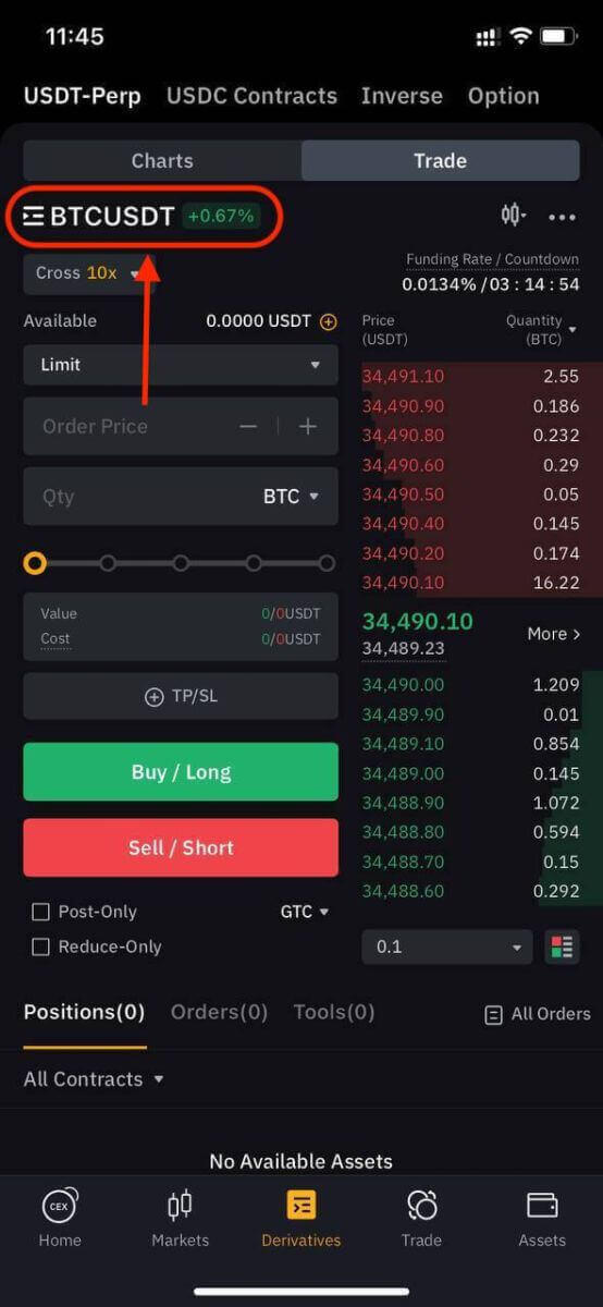 Maitiro ekuisa uye kutengesa Crypto paBybit Maitiro ekuisa uye kutengesa Crypto paBybit